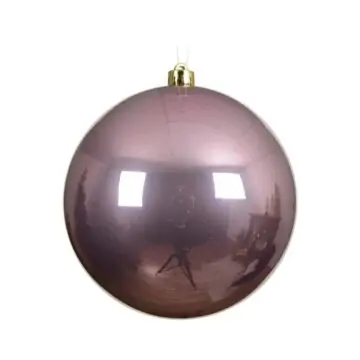 Kerstbal kunststof d20 cm pink Decoris