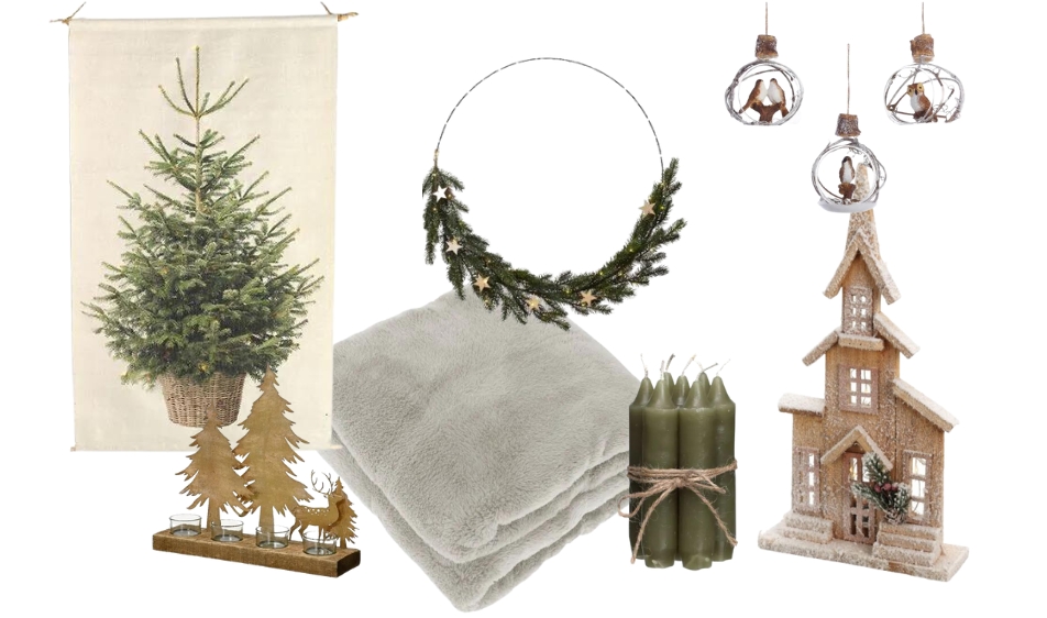 Scandinavische kersttrend collage